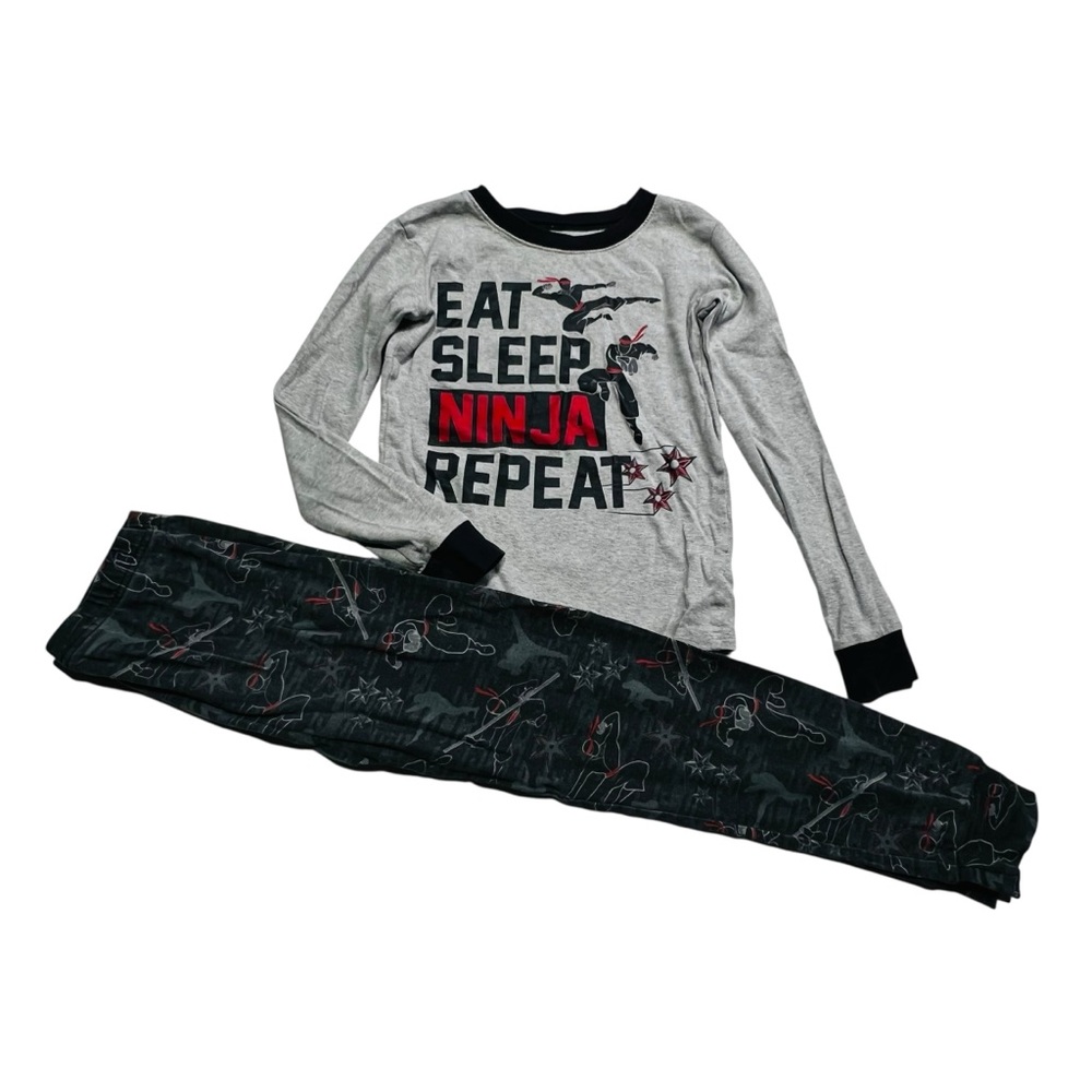 Children’s Place Ninja Pajama Set - Gray and Black